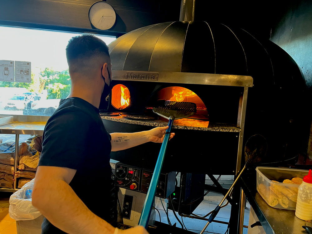 Our wood-fired oven at The Pizza Lounge